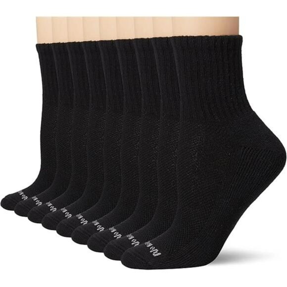 Womens cushioned crew socks soft breathable moisture wicking seamless comfort - Picture 4 of 4